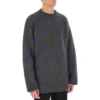 Intarsia-Strickpullover mit Logo „Dunkelgrau“ 623283T15671035