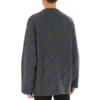 Intarsia-Strickpullover mit Logo „Dunkelgrau“ 623283T15671035