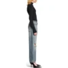 Jeans mit geradem Bein im Distressed-Look „Blau“ 745149THW254245