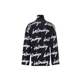 Jersey-Pullover mit Rollkragen und Scribble-Logo „Schwarz“ 625927T31801070