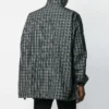 Karierte Nylon-Track-Jacke „Black“ 571439TEM181070