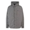 Karierte, wattierte Jacke-Shirt „Schwarz Weiß“ 735662TNO781070