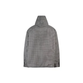 Karierte, wattierte Jacke-Shirt „Schwarz Weiß“ 735662TNO781070