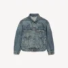 Kick-Denim-Jacke für Damen in schmutzigem Vintage-Blau Kick-Denim-Jacke für Damen in schmutzigem Vintage-Blau