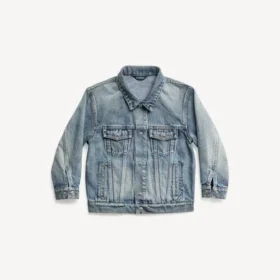 Kinder – Oversize-Jacke im Stil einer Political Campaign in Hellblau