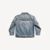Kinder – Oversize-Jacke im Stil einer Political Campaign in Hellblau