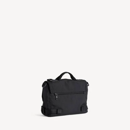 Kleine Herren-Messenger-Tasche im Army-Stil in Schwarz Kleine Herren-Messenger-Tasche im Army-Stil in Schwarz