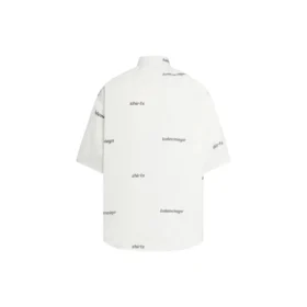 Kurzarm-Shirt mit durchgehendem Logo „White Black“ 681702TOL659040