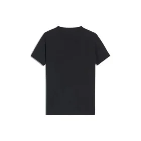 Kurzarm-Shirt mit Rundhalsausschnitt und Regenbogen-Farbverlauf-Logo, schwarz 570814TEV531000