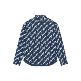 Kurzarm-Shirt mit Scribble-Logo, Large-Fit „Midnight Blue“ 662983TLLJ48502