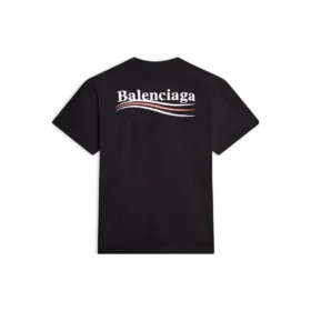 Kurzarm-T-Shirt mit Political Campaign-Logo „Schwarz“ 612964TKVJ11070