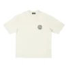Kurzarm-T-Shirt mit Scissor-Crest-Logo „Cream“ 612966TMVA29069