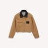 Kurze Arbeitsjacke für Damen in Beige Kurze Arbeitsjacke für Damen in Beige