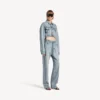 Kurze, taillierte Damenjacke in Bleach Light Blue Kurze, taillierte Damenjacke in Bleach Light Blue