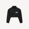 Kurze Trainingsjacke für Damen in Schwarz Kurze Trainingsjacke für Damen in Schwarz