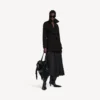 Kurzer Trenchcoat für Damen im Cocoon-Stil in Schwarz Kurzer Trenchcoat für Damen im Cocoon-Stil in Schwarz