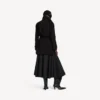 Kurzer Trenchcoat für Damen im Cocoon-Stil in Schwarz Kurzer Trenchcoat für Damen im Cocoon-Stil in Schwarz