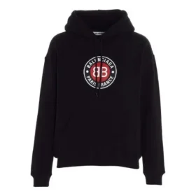 Langarm-Hoodie mit BB-Logo, schwarz 612959TJVD71000