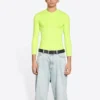 Langarm-Shirt mit Rundhalsausschnitt „Fluo Yellow“ 704103TMVB77204