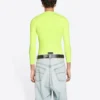 Langarm-Shirt mit Rundhalsausschnitt „Fluo Yellow“ 704103TMVB77204