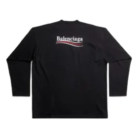 Langarm-T-Shirt für die Political Campaign, Large Fit „Schwarz“ 681046TKVJ11070