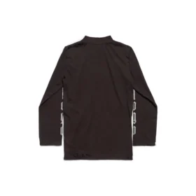 Langarm-T-Shirt ohne Logo „Schwarz-Grau“ 788244TQVK51200