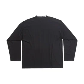 Langarm-T-Shirt Oversized „Black Faded“ 739783TOVF49034