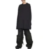 Langarm-T-Shirt Oversized „Black Faded“ 739783TOVF49034