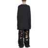 Langarm-T-Shirt Oversized „Black Faded“ 739783TOVF49034