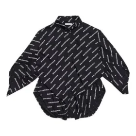 Langarmshirt mit „Typo“-Logo-Print „Schwarz“ 671663TLLJ11070