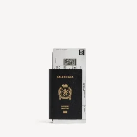 Lange Herren-Reisepassbrieftasche mit 1 Ticket in Schwarz Lange Herren-Reisepassbrieftasche mit 1 Ticket in Schwarz