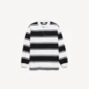 Langärmliges Herren-Poloshirt in Schwarz/Weiß Langärmliges Herren-Poloshirt in Schwarz/Weiß