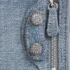 Le Cagole Geldbörse aus Denim mit Strasssteinen „Blau“ 7767692109U4715