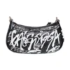 Le Cagole Mini-Tasche mit Kette und Graffiti „Black“ 695814210G61090