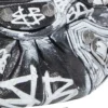 Le Cagole Mini-Tasche mit Kette und Graffiti „Black“ 695814210G61090