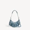 Le Cagole-Umhängetasche für Damen, klein, mit Strasssteinen in Blau Le Cagole-Umhängetasche für Damen, klein, mit Strasssteinen in Blau