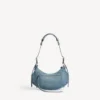 Le Cagole-Umhängetasche für Damen, klein, mit Strasssteinen in Blau Le Cagole-Umhängetasche für Damen, klein, mit Strasssteinen in Blau