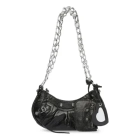 Le Cagole Xs Umhängetasche mit Kette „Schwarz“ 7128131VG9Y1000