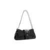 Lindsay Kleine Schultertasche mit Krokodilprägung „Schwarz“ 701141210C91000