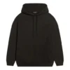 Logo-Hoodie in mittlerer Passform „Washed Black“ 600583TLVB81146