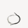 Malibu-Perlenarmband/Halskette in Schwarz/Weiß/Glänzendem Silber Malibu-Perlenarmband/Halskette in Schwarz/Weiß/Glänzendem Silber