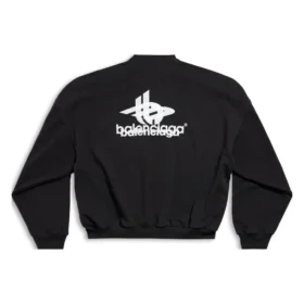Mehrlagiges, rundes Sport-Sweatshirt „Black White“ 767860TPVF31070
