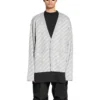 Mini-Cardigan mit Allover-Logo „Hellgrau-Weiß“ 699822T32331461