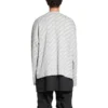 Mini-Cardigan mit Allover-Logo „Hellgrau-Weiß“ 699822T32331461