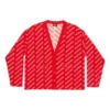 Mini-Strickjacke mit Allover-Logo „Red White“ 699822T32336090