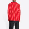 Mini-Strickjacke mit Allover-Logo „Red White“ 699822T32336090