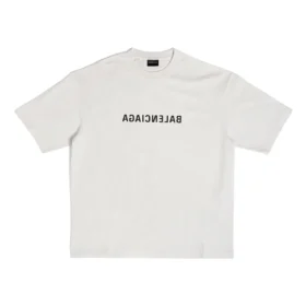 Mirror Balenciaga T-Shirt, mittlere Passform „Beige“ 612966TNVV89784