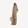 Monogram-Pyjama-Hose für Damen in Beige/Schwarz Monogram-Pyjama-Hose für Damen in Beige/Schwarz