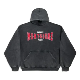 Montaigne Hoodies Large Fit „Black Faded“ 803265TRVN21048