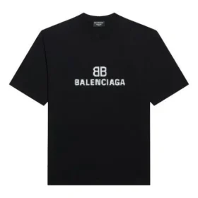 Mosaic Logo BB Alphabet Loose Kurzarm-T-Shirt Schwarz 612965TKVI71070